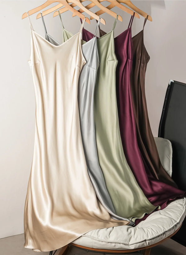 Aura Silk Co. Luxe Silk Slip Dress