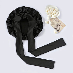 AuraSilk™ Luxury Grade 6A Mulberry Silk Sleep Bonnet - Anti-Frizz